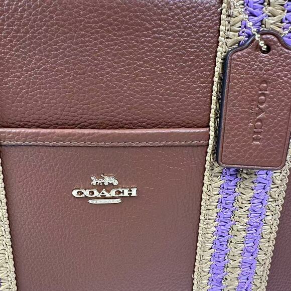 Coach Smith Tote Bag Crossbody In Leather/Gold/Redwood Multi CBG90 NWT - Picture 3 of 13